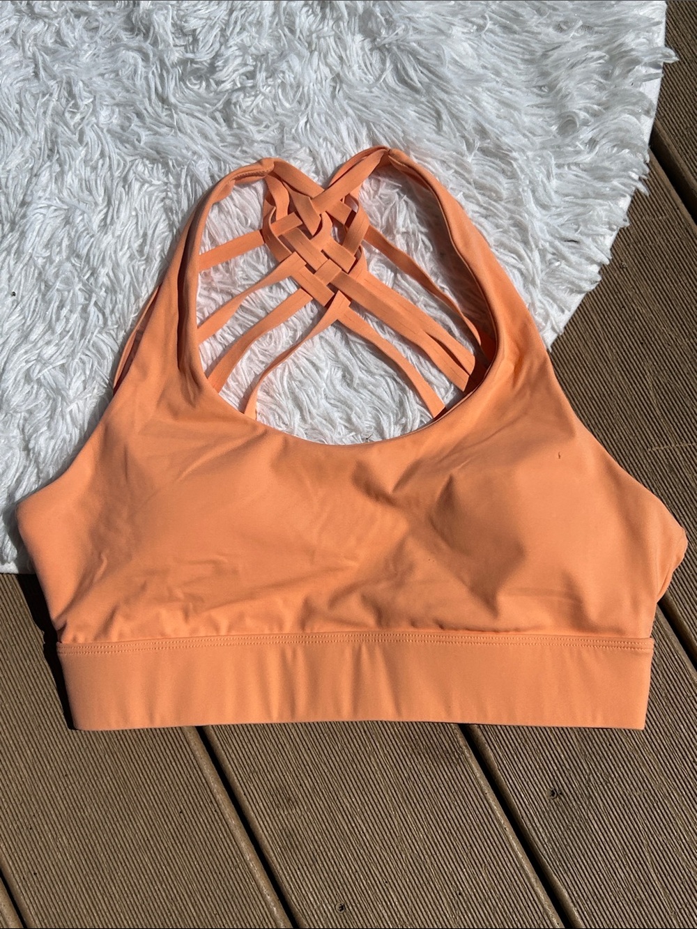 ZYIA Active Tangerine Cream Weave Bra
Item 3201
Size Medium